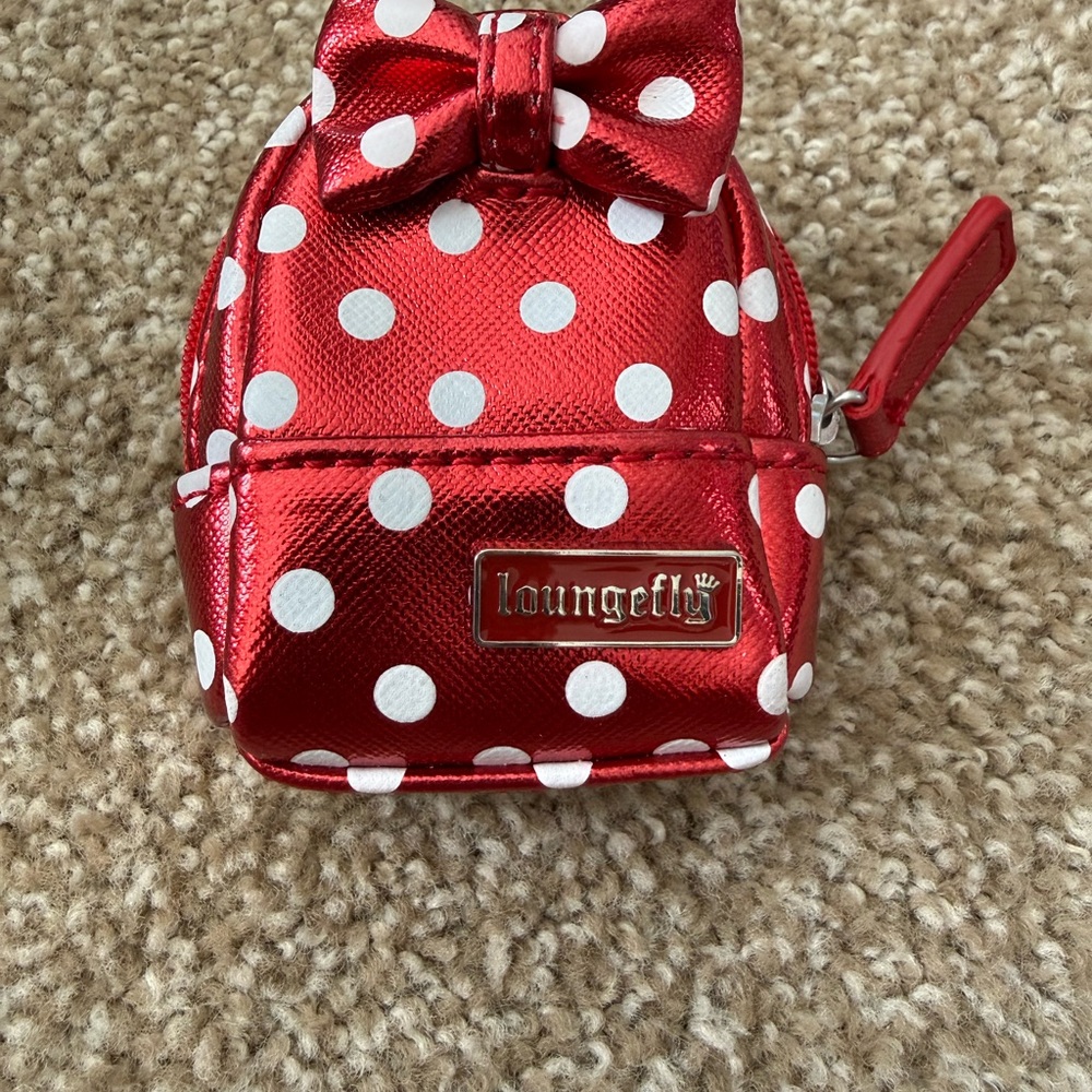 Loungefly Disney Nuimos Red Polka Dot Mini Backpack Keychain